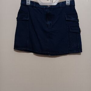 Dark Blue Cargo Skirt